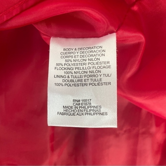 Penelope Mack Red Velvet Flocked Damask Dress - Picture 4 of 7